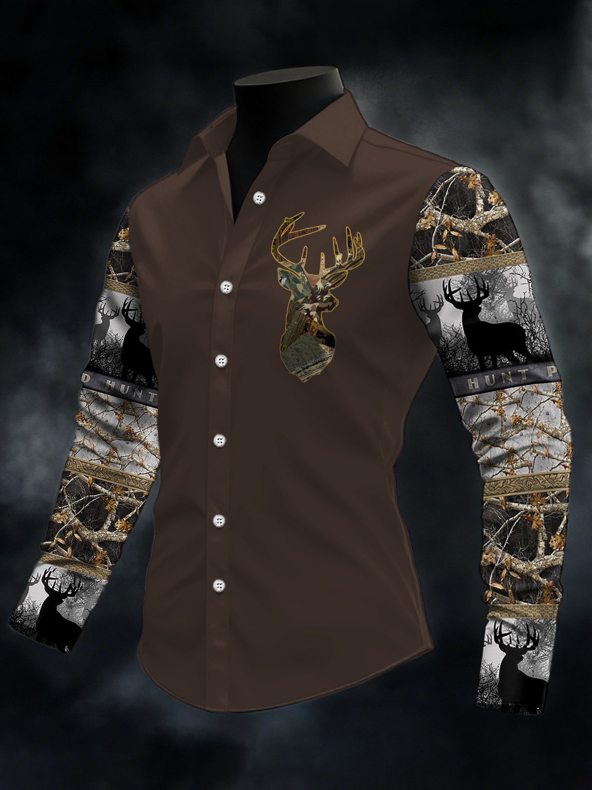 Men's Casual Western Style Contrast Color Shirt