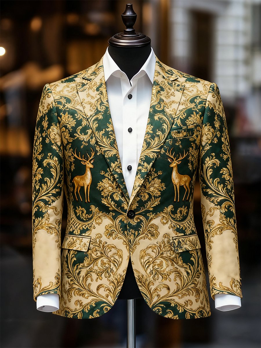 Men's Business Casual Christmas Suit Outerwear