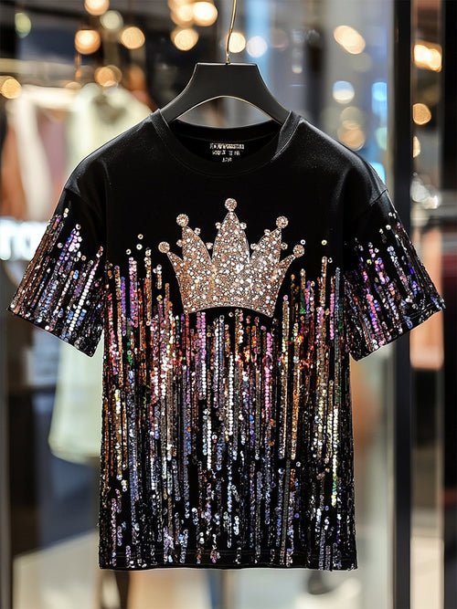 Men's Business Luxury Printed Short Sleeve T-Shirt
