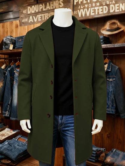 Men'S Fashionable Warm Woolen Windbreaker Jacket
