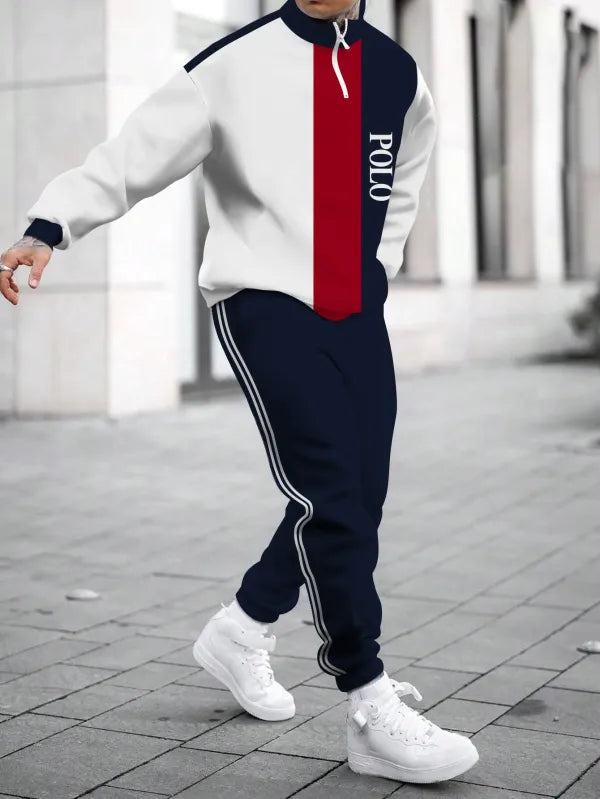 Relaxed Zipper Long Sleeve Two Piece Set