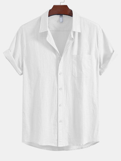 Linen Pocket Button Up Shirt