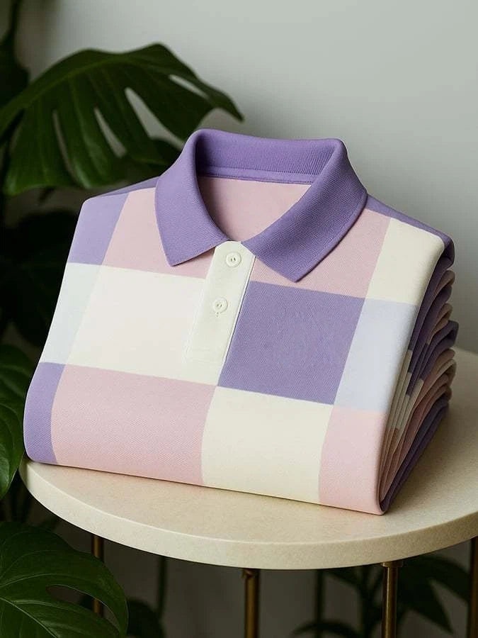 Men's Classic Business Old Money Button Short Sleeve Polo Shirt