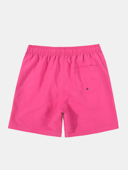 3 Pieces Contrast Waistband Swim Shorts