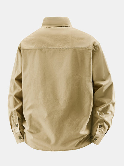 Long Sleeve Utility Shirt With Pockets