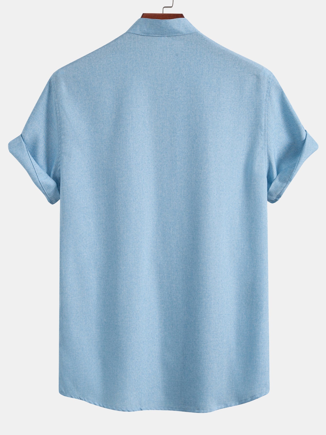 Contrast Pocket Stand Collar Shirt
