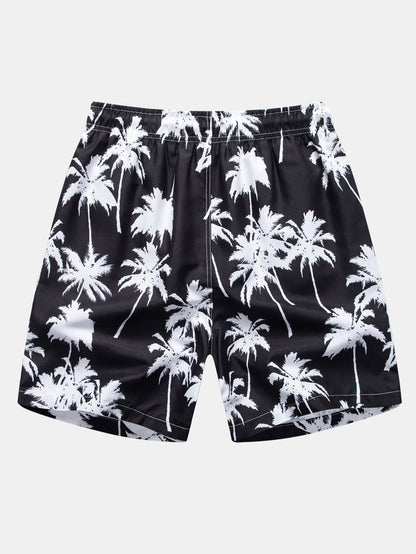 Palm Tree Print Swim Shorts
