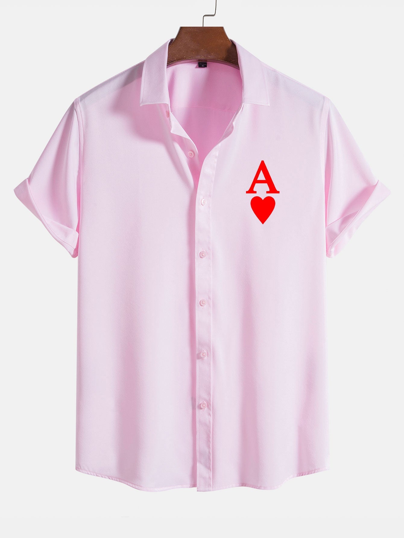 Poker Hearts Graphic Print Shirts