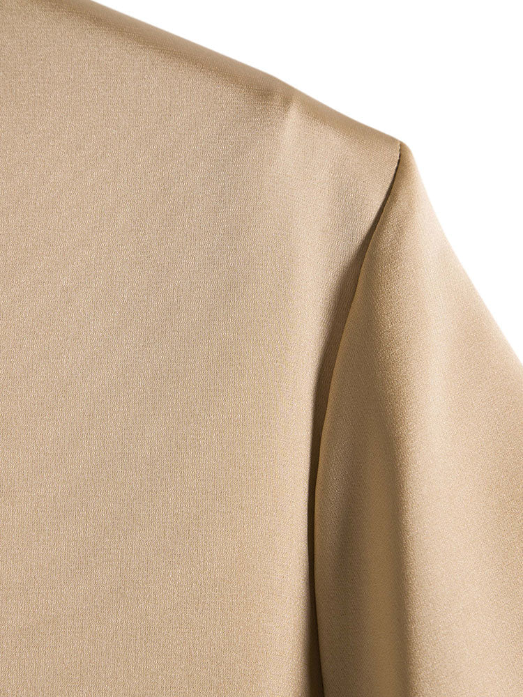 Satin Revere Collar Shirt