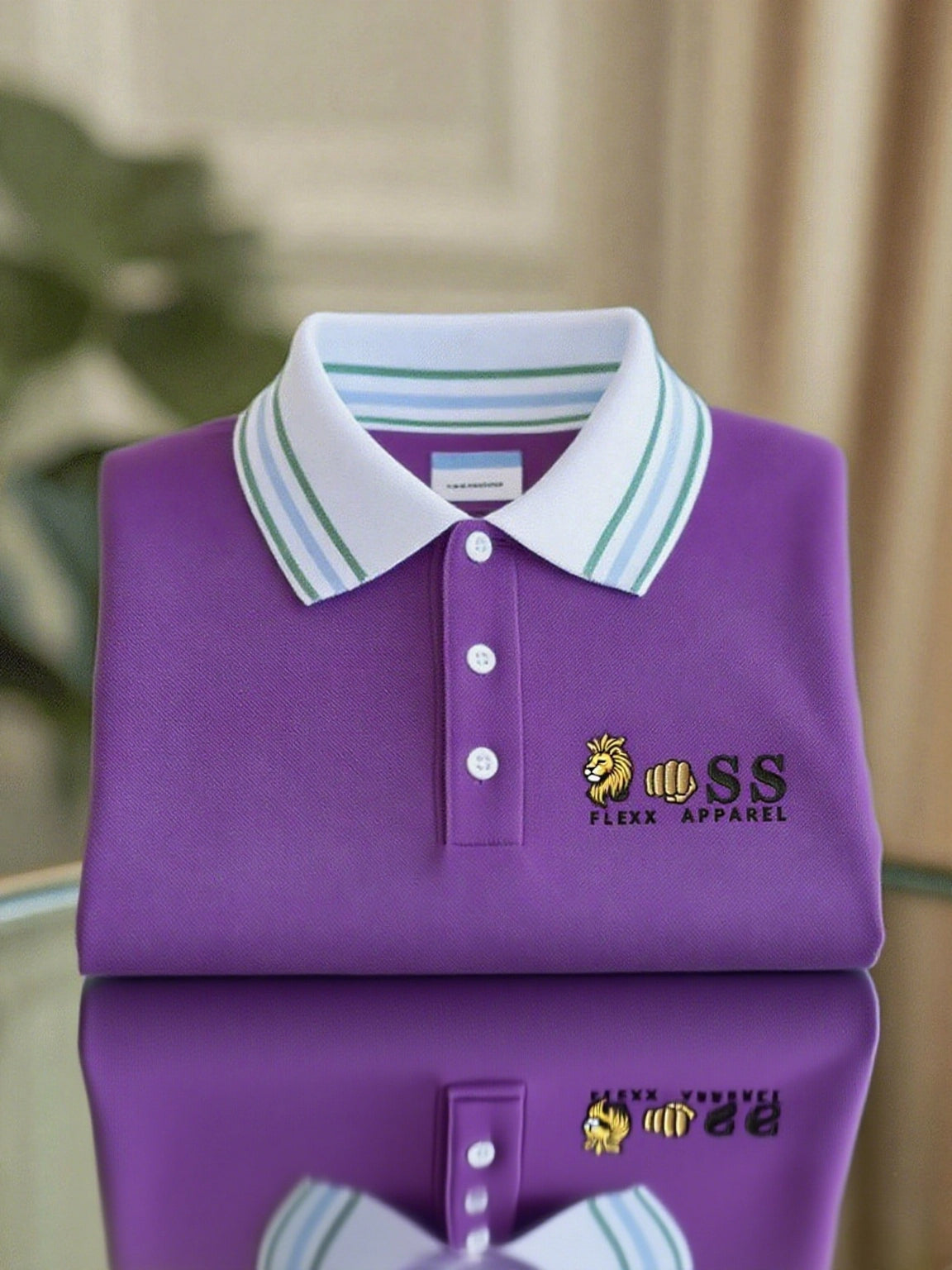 Men's Business Casual Printed Short Sleeve Polo Shirt