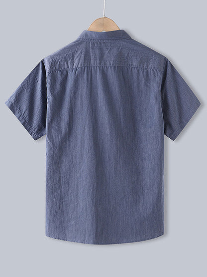 Men Cotton Button Up Shirt
