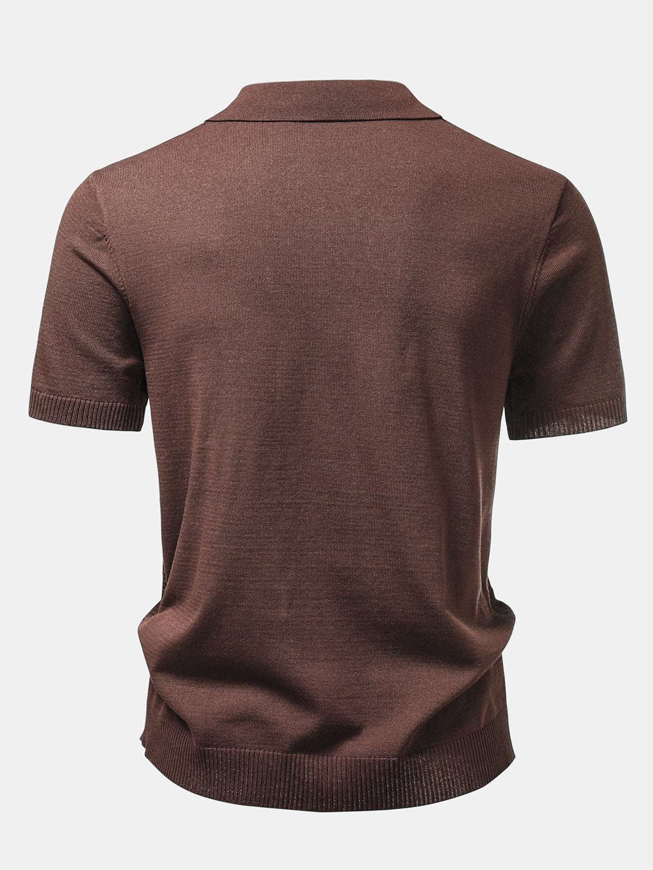 Textured Jacquard Button Up Knit Shirt