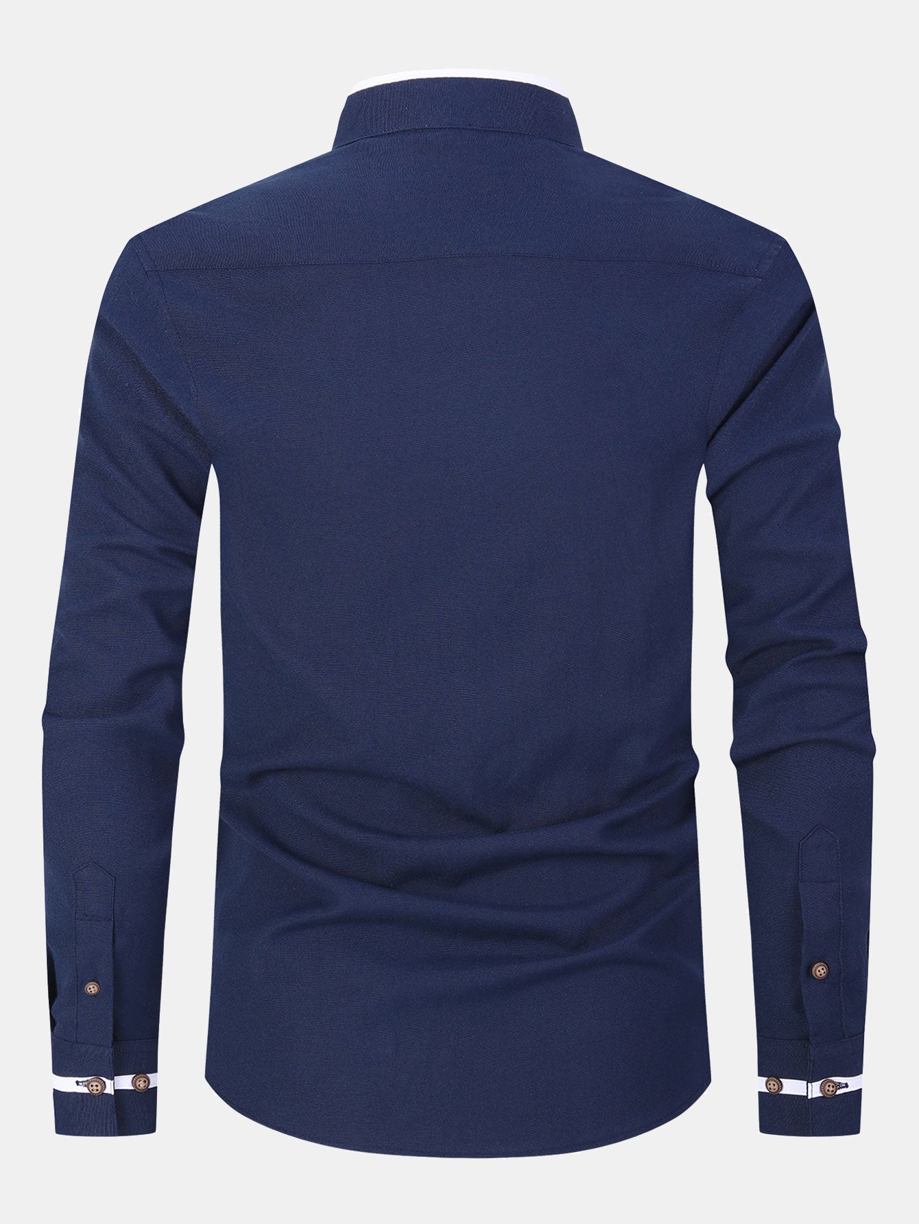 Long Sleeve Contrast Stand Collar Shirt