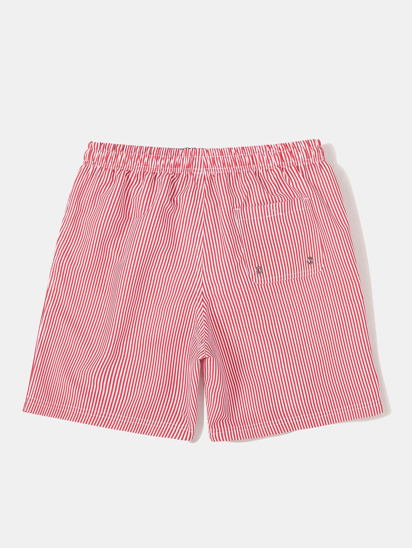 3 Pieces Vertical Striped Drawstring Swim Shorts