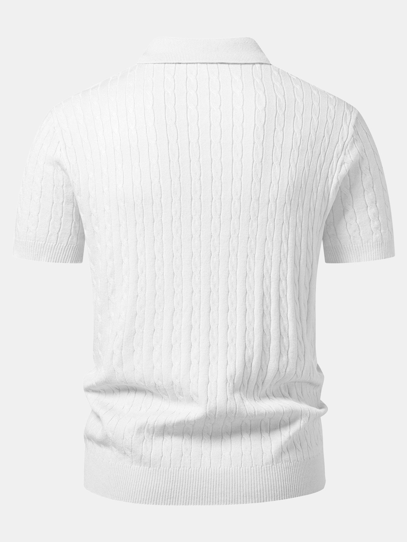 Twisted Jacquard Knit Polo