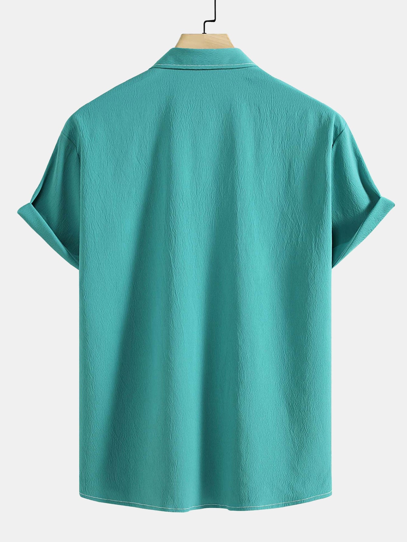 Crinkled Texture Button Up Shirt