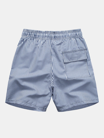 Stripe Print Swim Shorts
