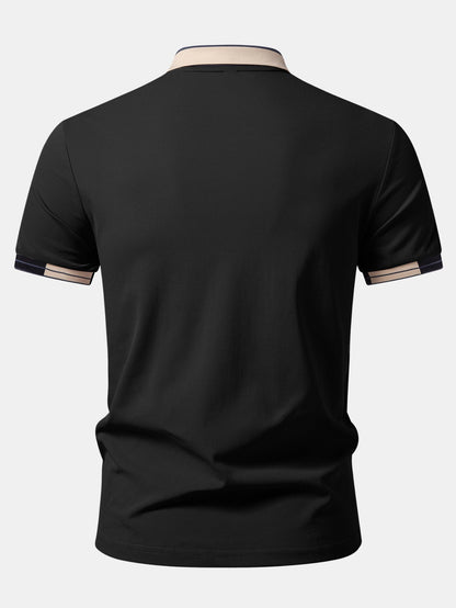 Milano Print Contrast Trim Polo