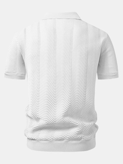 Wave Johnny Collar Knit Polo
