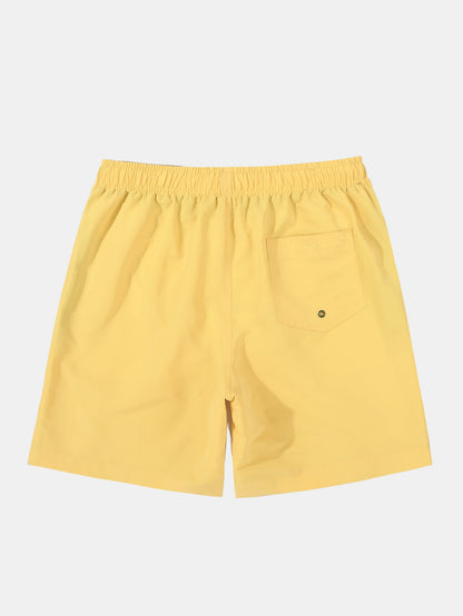 3 Pieces Contrast Waistband Swim Shorts