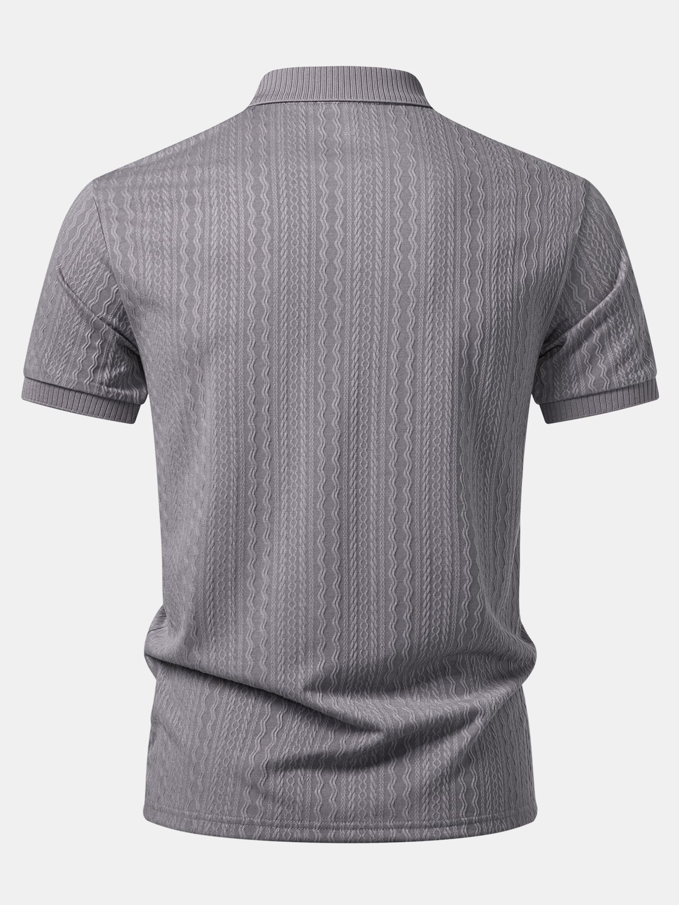 Twisted Jacquard Johnny Collar Polo