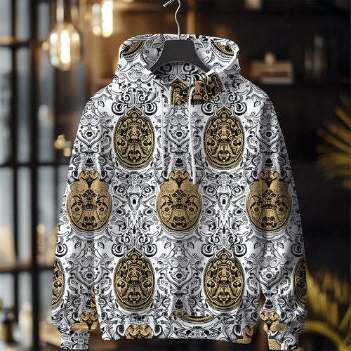 Fall/Winter Casual Warm Fashion Print Hoodies For Men