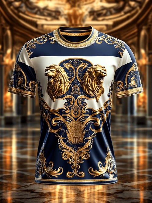 Men's Business Print Short Sleeve T-Shirt