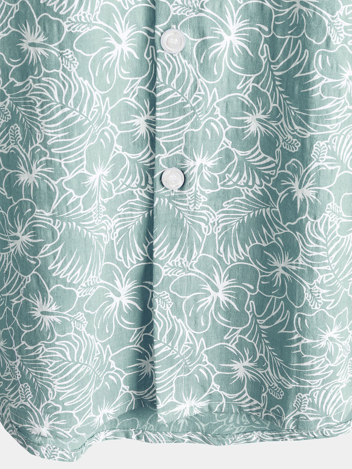 Men's Summer Floral Cotton Short Sleeve Holiday Beach Shirt