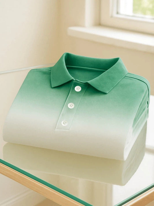 Men's Business Casual Printed Polo Shirt