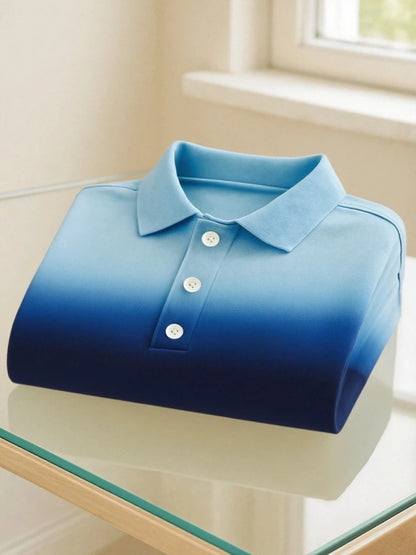 Men's Business Casual Printed Polo Shirt