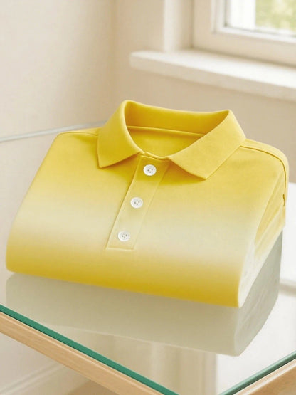 Men's Business Casual Printed Polo Shirt