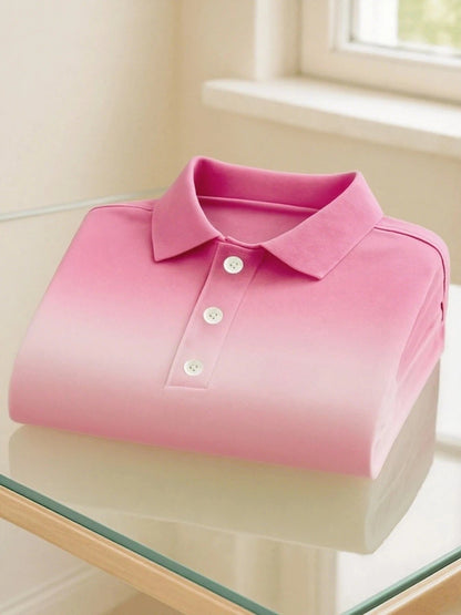 Men's Business Casual Printed Polo Shirt