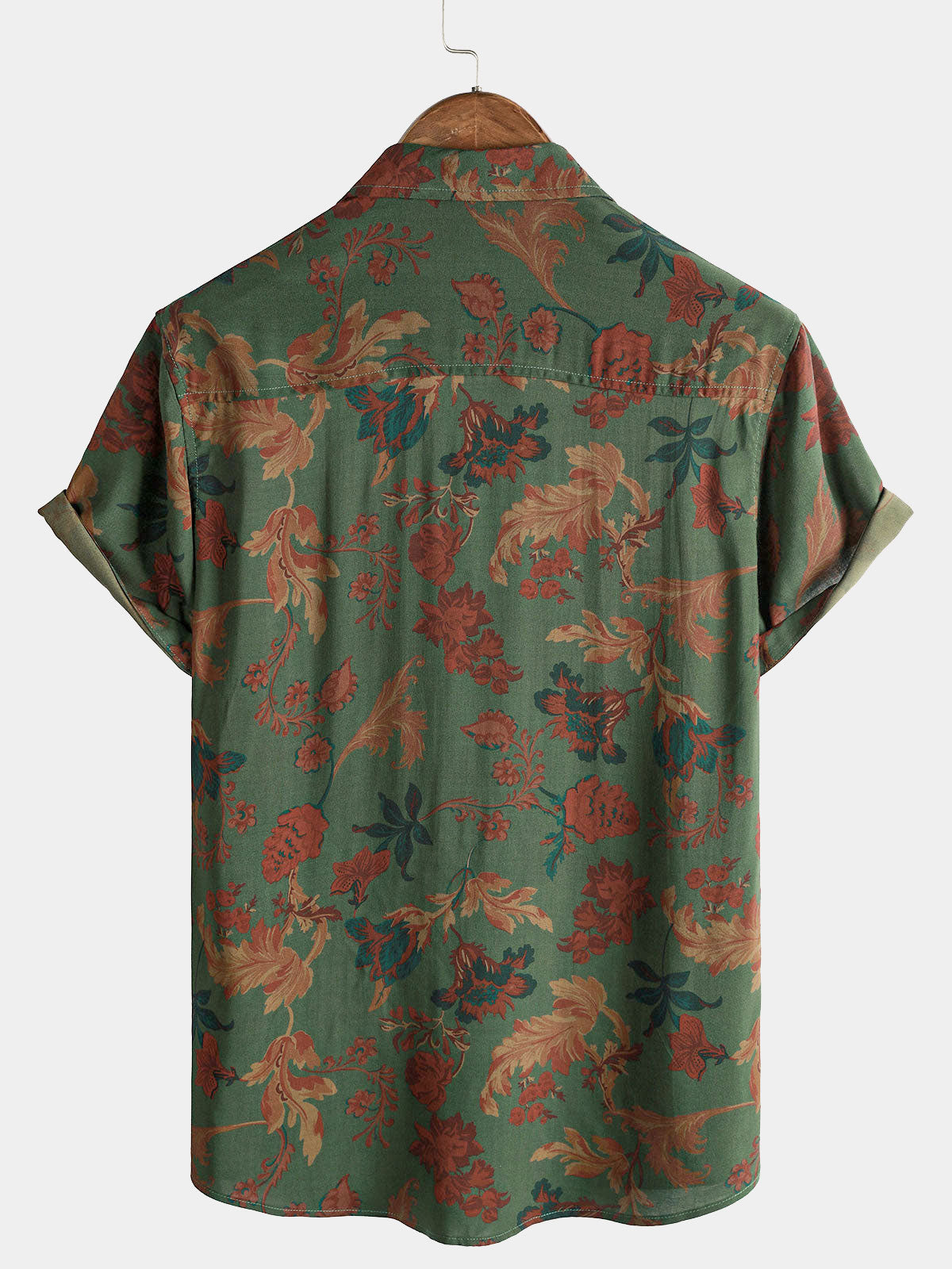 Men's Vintage Style Summer Casual Print Short Sleeve Shirt