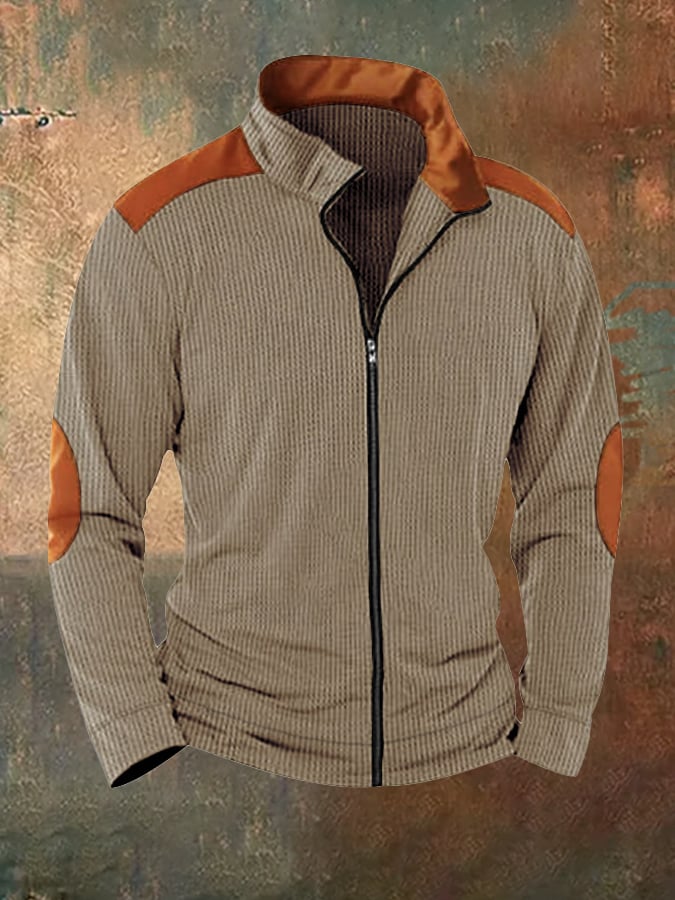 Men's Vintage Corduroy Color Block Comfort Jacket
