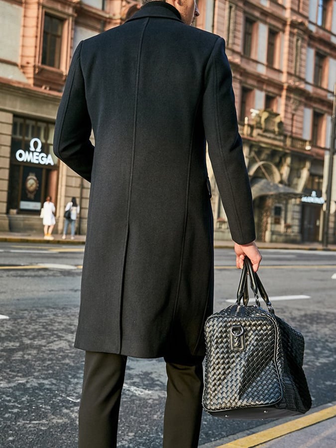 Men'S Commuter Button Design Coat