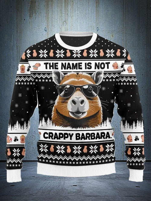 A funny yet ugly Kapibala Christmas sweatshirt