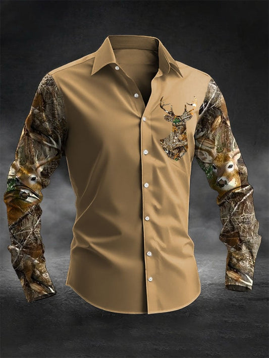 Men's Casual Western Style Contrast Color Shirt