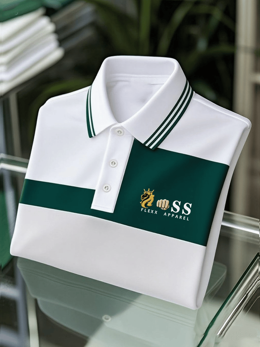 Men's Business Casual Printed Polo Shirt