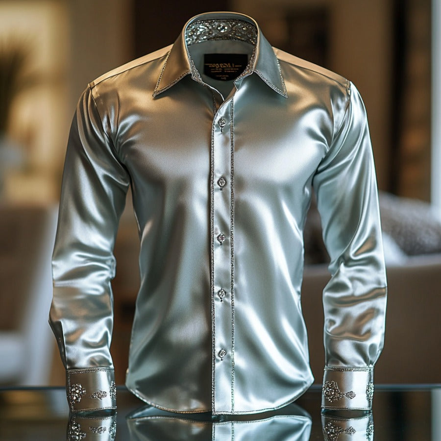 Vip business casual luxury versatile men's fashion suit long-sleeved shirt