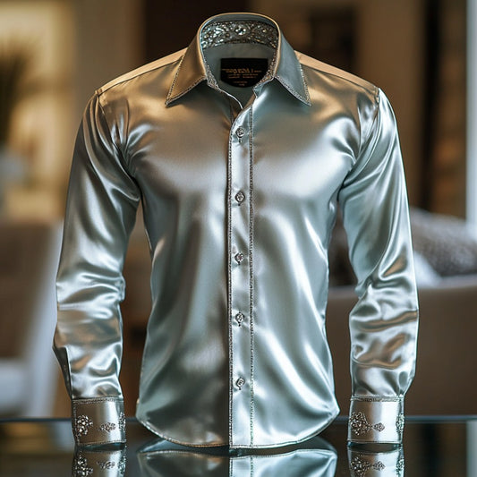 Vip business casual luxury versatile men's fashion suit long-sleeved shirt