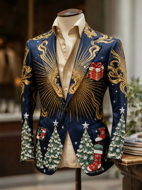 Men's Business Casual Christmas Suit Outerwear