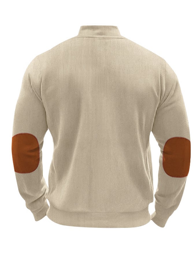 Men's Vintage Corduroy Color Block Comfort Jacket