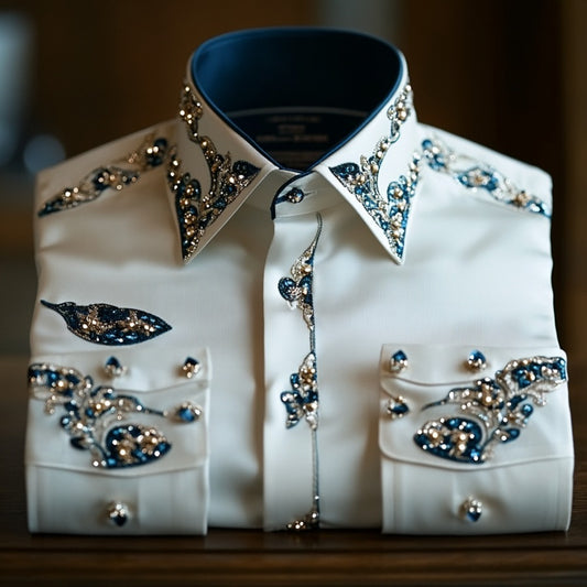 Vip business casual luxury versatile men's fashion suit long-sleeved shirt