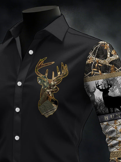 Men's Casual Western Style Contrast Color Shirt