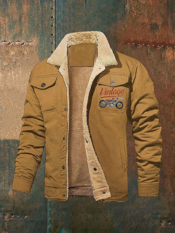 Men's Vintage Biker Cardigan Jacket