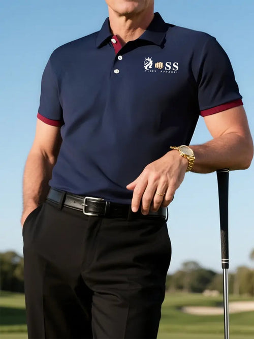 Men's Fashion Casual Business Contrast Color Polo