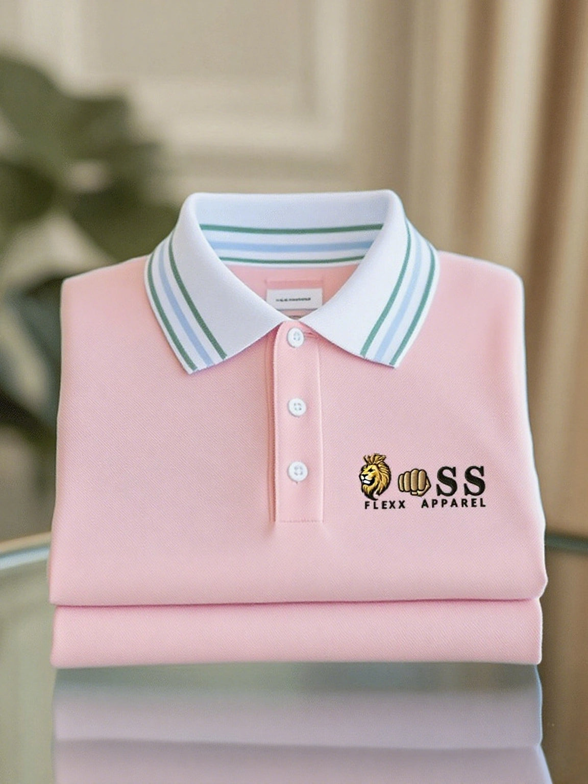 Men's Business Casual Printed Short Sleeve Polo Shirt