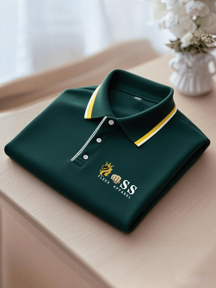 Men's Business Casual Printed Polo Shirt