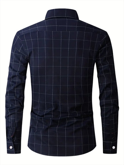Men's Plaid Business Casual Shirt
