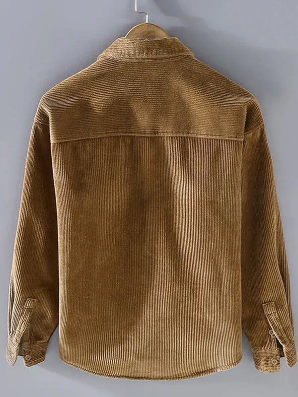 Men's Vintage Corduroy Multi-Pocket Outdoor Jacket